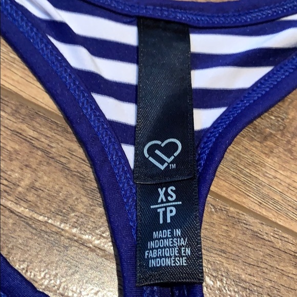 Live Love Dream blue and white striped tank top - Picture 4 of 6